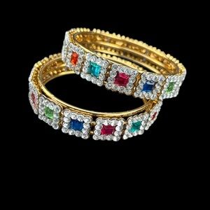 Vibrant Multi Gemstone Gold and Silver Bracelets